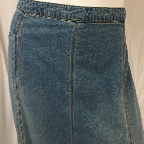 Soft Surroundings Skirt Denim Midi - Picture 4 of 8